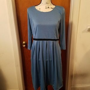 EUC Light Blue Reborn Fit and Flare Dress